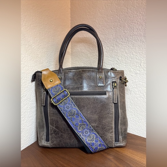 Gun Tote'n Mamas GTM Purse Brown Genuine Leather Concealed Carry Bag Distressed - Picture 1 of 16